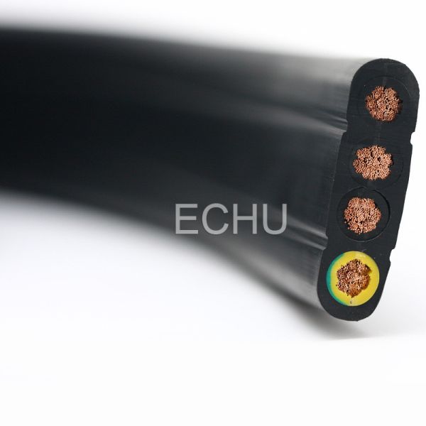 Flat Control Cable 4Cx16mm2 for Crane and Hoist Use , Flat Crane Cable, Flat