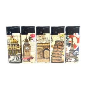 Customized Logo Portable Disposable Plastic Windproof Cigarette Lighter for