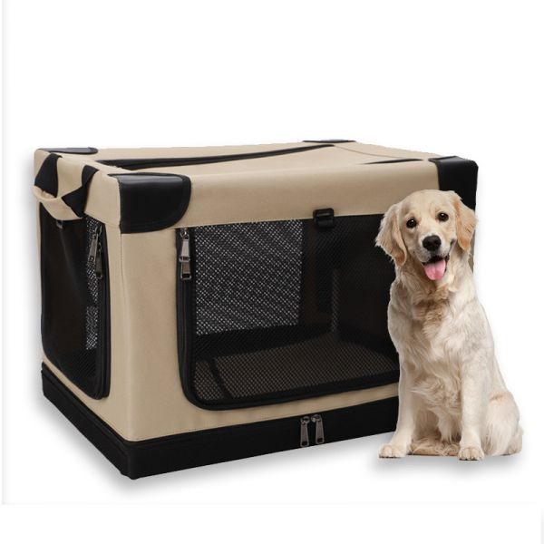Quality Convenient and Portable Oxford Fabric Folding Pet Crate Kennel Carrier Bag with Removable Bracket wholesale