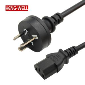 SAA Certified 10A 250V Australia 3-Pin Plug to IEC C13 Power Cord 20m Cable