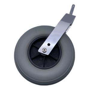 Polyurethane Foam Grey Wheelchair Front Caster Wheels 200mm