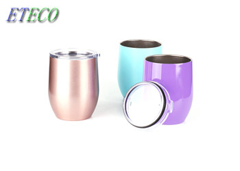 Quality BPA Free Stainless Steel Wine Glasses With Lid Environmentally Friendly wholesale