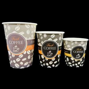 Cheap 6oz 8oz 12oz Eco-Friendly Single Layer Paper Cup Water-Resistant and Non-Toxic for Hot and Cold Drinks for sale