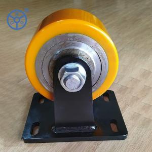Black rubber casters wheels elastic soft orange featuring load capacity 100 to 300 KG and resilient wheels for heavy duty