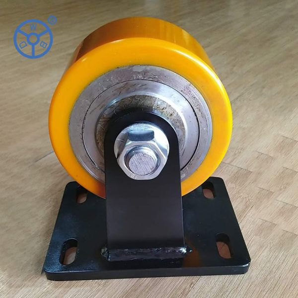 Quality Black rubber casters wheels elastic soft orange featuring load capacity 100 to 300 KG and resilient wheels for heavy duty wholesale