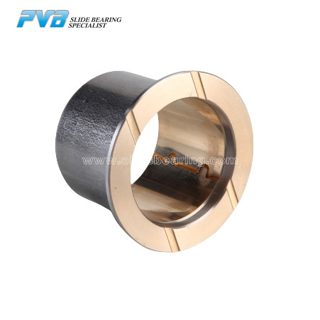 Quality CuSn10Pb10 Track Roller Bimetal Bushing Friction Welded Flange Bimetal Bushing wholesale
