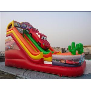 Unti-riptured Commercial Inflatable Water Slides With Swimming Pool
