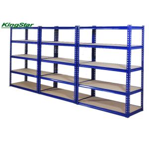 Cheap 175Kg Capacity Rivet Boltless Garage Shelving Group , Powder Coated Finish for sale