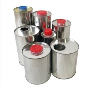 Quart Paint Cans With Lids , Small Paint Tin Can 250ml 500ml 1L 1 Gallon Round