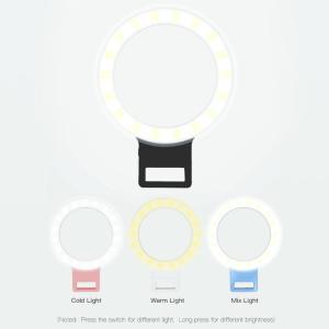 Rechargeable Selfie Portable Beauty Fill In Light Mini Mobile Phone Clip 18 Leds