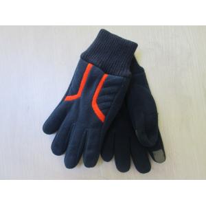 Cheap Winter gloves for Men and Woven Robbin Cuff--Fleece Glove--Polyester glove-Touch screen glove for Smrt touch--Iphone Use for sale