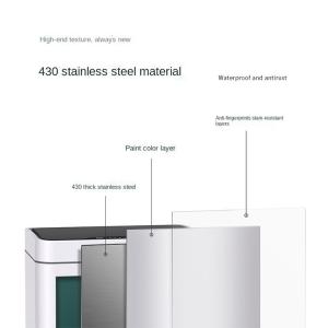 13 Gallon Embedded Round Step Custom Metal Compressible Stainless Steel Trash