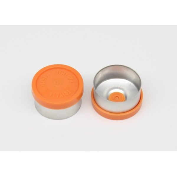 Quality 13mm Orange Pharmaceutical Injection Vial Caps With Pre-indentation wholesale