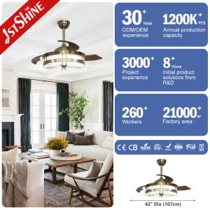 1stshine LED Ceiling Fan with Remote Control and Natural Wind Function 10 Year