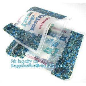 resealable slider zipper underwear packaging bags with logo, matte frosted PVC
