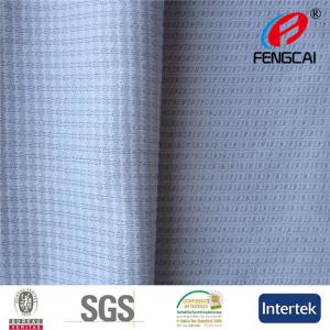 Anti Pilling 100% Polyester And Spandex Blend Fabric Waffle Weft Knitted