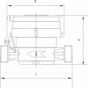 Single Jet Dry Type Cold Water Meter (LXSG-8D-25D) for Direct Drinking Water