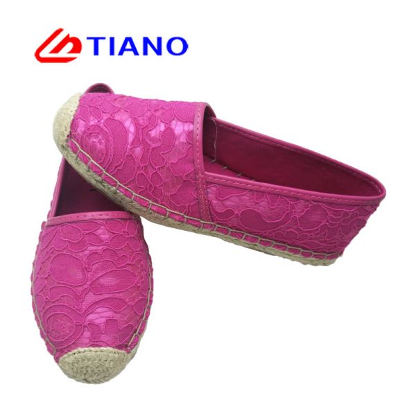 Quality Sequinned Upper Two Tone Canvas Cushioned Espadrilles wholesale