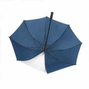 Personalised Strong Sturdy Rain Umbrellas With 7 Blue Panels And One Clear Panel
