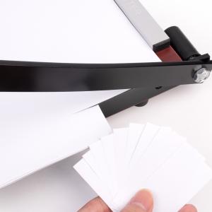 Mini Paper Cutter with Wooden Base Manual Paper Trimmer from ZEQUAN