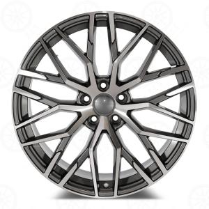 A356.2 OEM 21 Inch Audi Replica Wheels 21x9.5 Alloy Rim Black Machined Face