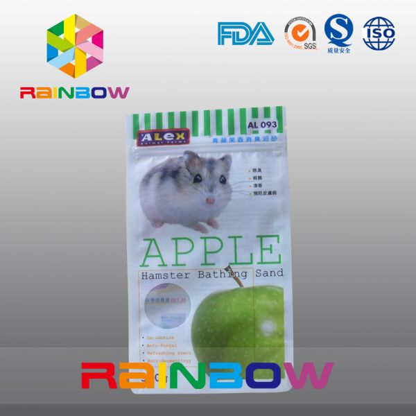 Quality Three - Side Sealing k Pouch With Round Window For Packing Hamster Bathing Sand / Pet Food wholesale