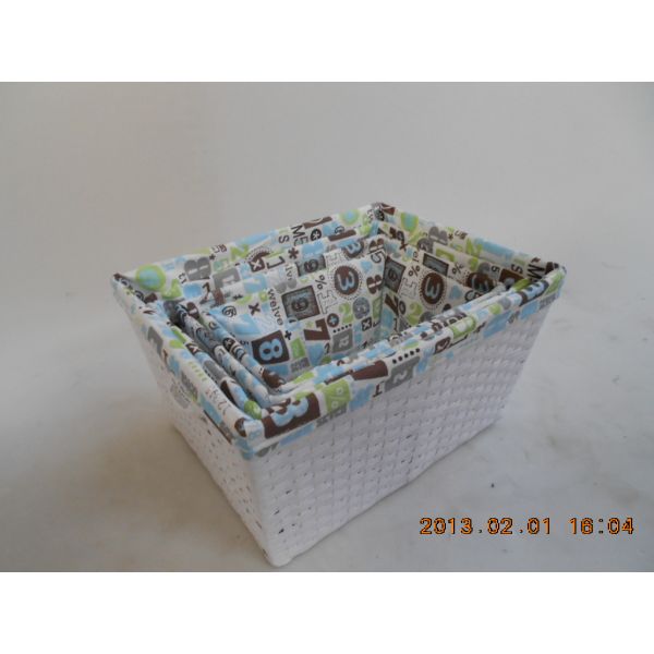 set paper storage basket with liner