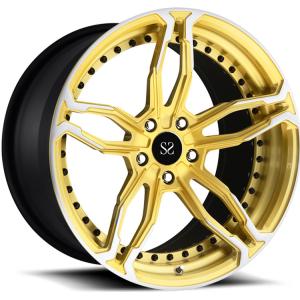 20inch Black Gloss 2 Piece Forged Matte Wheels For Porsche Cayman Rotational