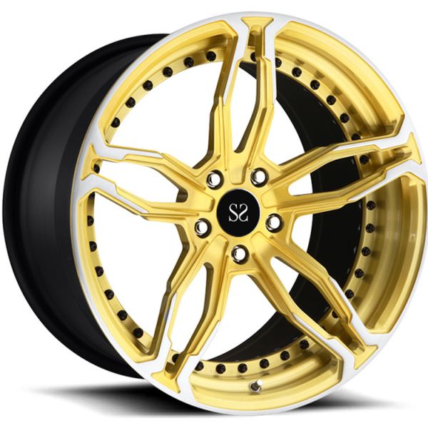 20inch Black Gloss 2 Piece Forged Matte Wheels For Porsche Cayman Rotational