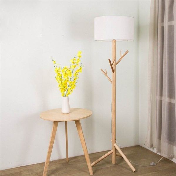 Home Lighting Fabric Lamp Shade Wooden Standing chinese floor lamp(WH-WFL-11)