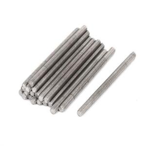 M6 X 45mm Male Threaded 304 Stainless Steel Rod Bar Studs Hardware 20pcs