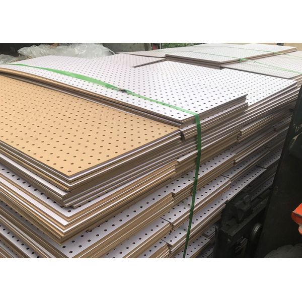 Quality 800KG/M3 Supermarket MDF Pegboard With Hook 5mm Hole Diameter wholesale