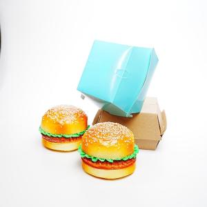 Eco-friendly custom printed logo disposable fast food takeaway burger box