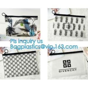 Custom waterproof pvc slider zipper wet bikini bag, zipper lock slider bag