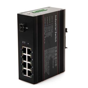 PoE function Industrial Ethernet Switch 1 gigabit fiber port , 8 10M / 100M RJ45