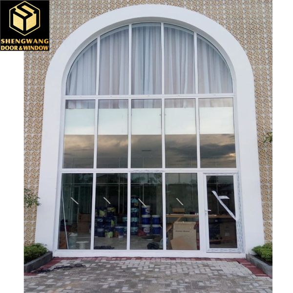 White Aluminum Sliding Windows Custom Design Smooth Commercial Aluminum