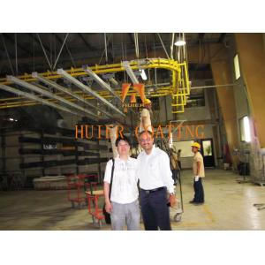 Steel Ceiling Mounted Elevated Hanging Conveyor / Ceiling Mounted Transport PLC Control Low Noise