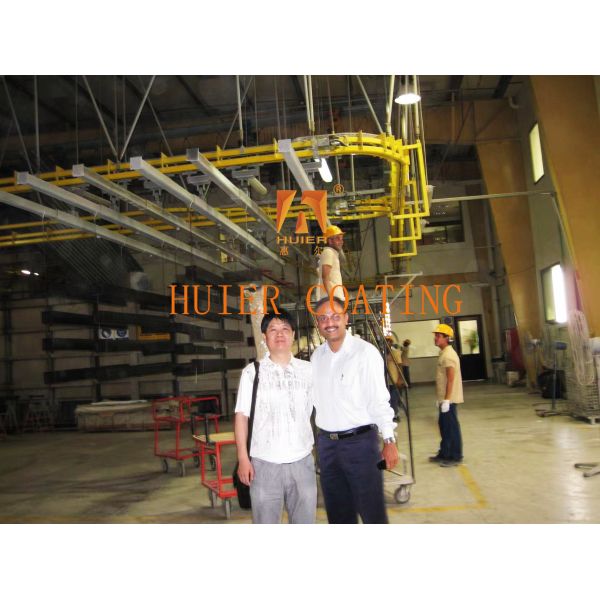 Quality Steel Ceiling Mounted Elevated Hanging Conveyor / Ceiling Mounted Transport PLC Control Low Noise wholesale