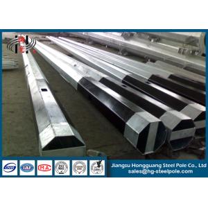 China Distribution Lines Galvanized Steel Power Poles , Teel Transmission Poles on sale