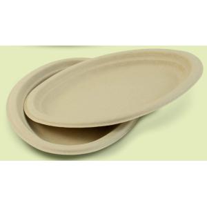 China Natural Bagasse Biodegradable Oval Plate Eco Friendly Compostable Plates on sale