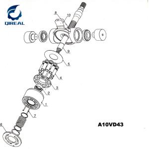 China Hydraulic Main Pump A10VD43 Spare Parts For PC75uu on sale