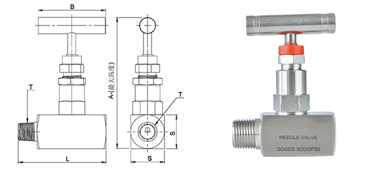 6000Psi Female SS Needle Valve