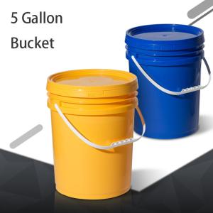 Food Grade 20L Plastic Bucket with White Plastic Handle and Sealed Lid