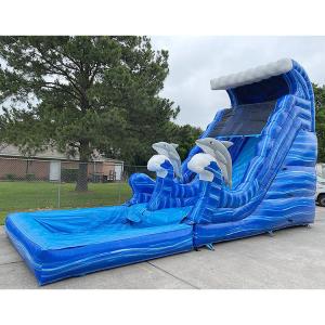 Commercial Inflatable Sea Adventure Slide With Swimming Pool Inflatable Water