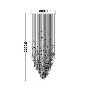 Luxury Stone Crystal Chandelier Large Modern Staircase Led Lighting(WH-NC-92)
