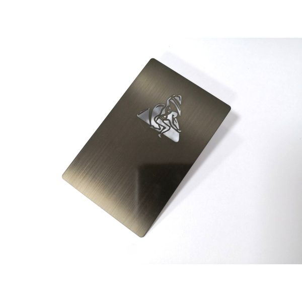 Quality Luxury Electroplated Matte IP Black Metal Business Card Brushed Finished wholesale