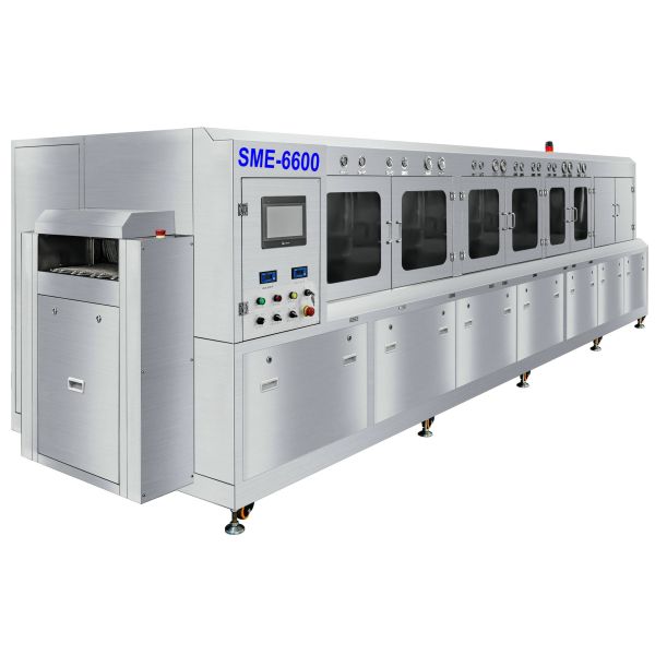 CE approved PCBA in line cleaning system with liquid wash DI water rinse and hot