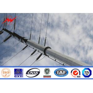 40ft Q345 Bitumen Electrical Power Pole For Power Transmission