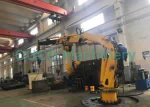 Cheap Yellow Hydraulic Folding Boom Crane Versatile With Different Types Control Systems for sale