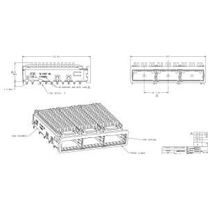 TE 2007456-2 QSFP+ Cage Ganged (1 x 3) With Heat Sink Connector 14 Gb/s